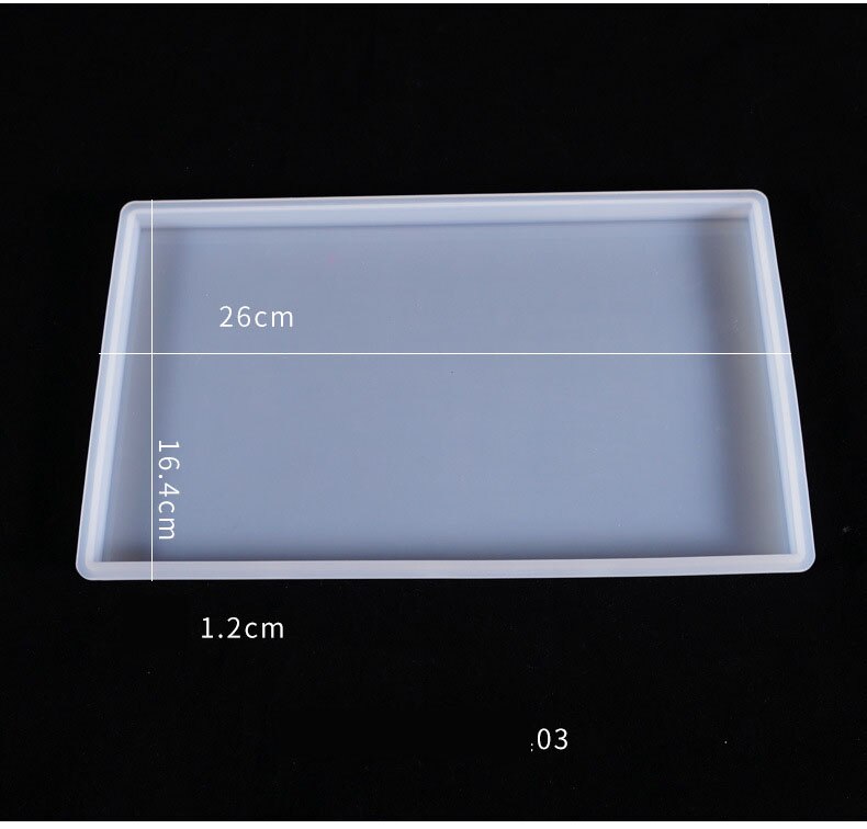 Rectangle Coaster Large Silicone Mold For DIY Making Tools Crystal Epoxy Tabletop Coaster Mold: 03