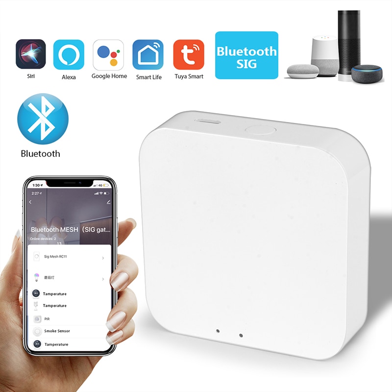 Tuya Smart Home Bluetooth Bulb Remote Control Wireless Gateway Control Brightness Smart Life Bluetooth MESH (SIG) Gateway SIG