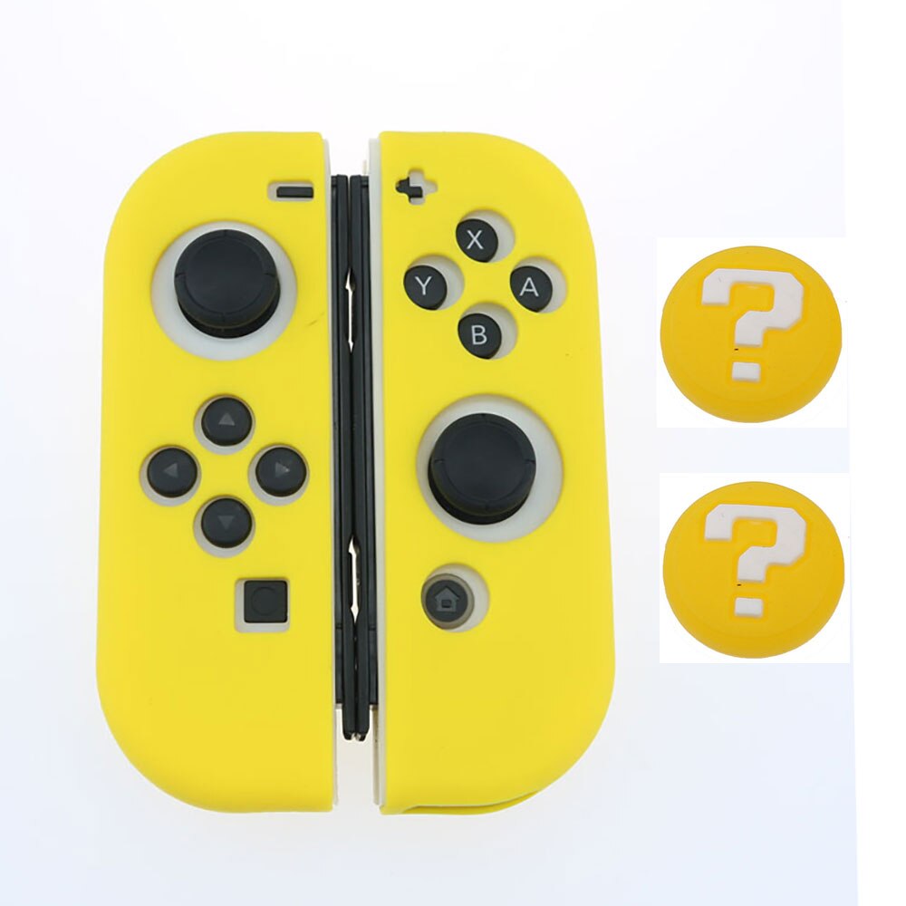 JCD for Nintend Switch Joycon Cover Solft Silicone Case with Thumbstick caps for Nintendo Switch Controller Grip Joy-con Cover: E