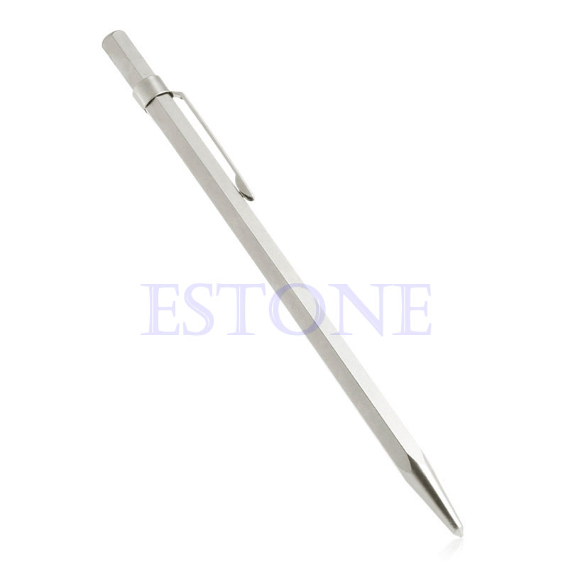 Pluma de Clip de punta de acero de tungsteno, para cerámica, carcasa de vidrio, herramienta de marcado de Metal, marcado o grabado de metales blandos, 1 ud.