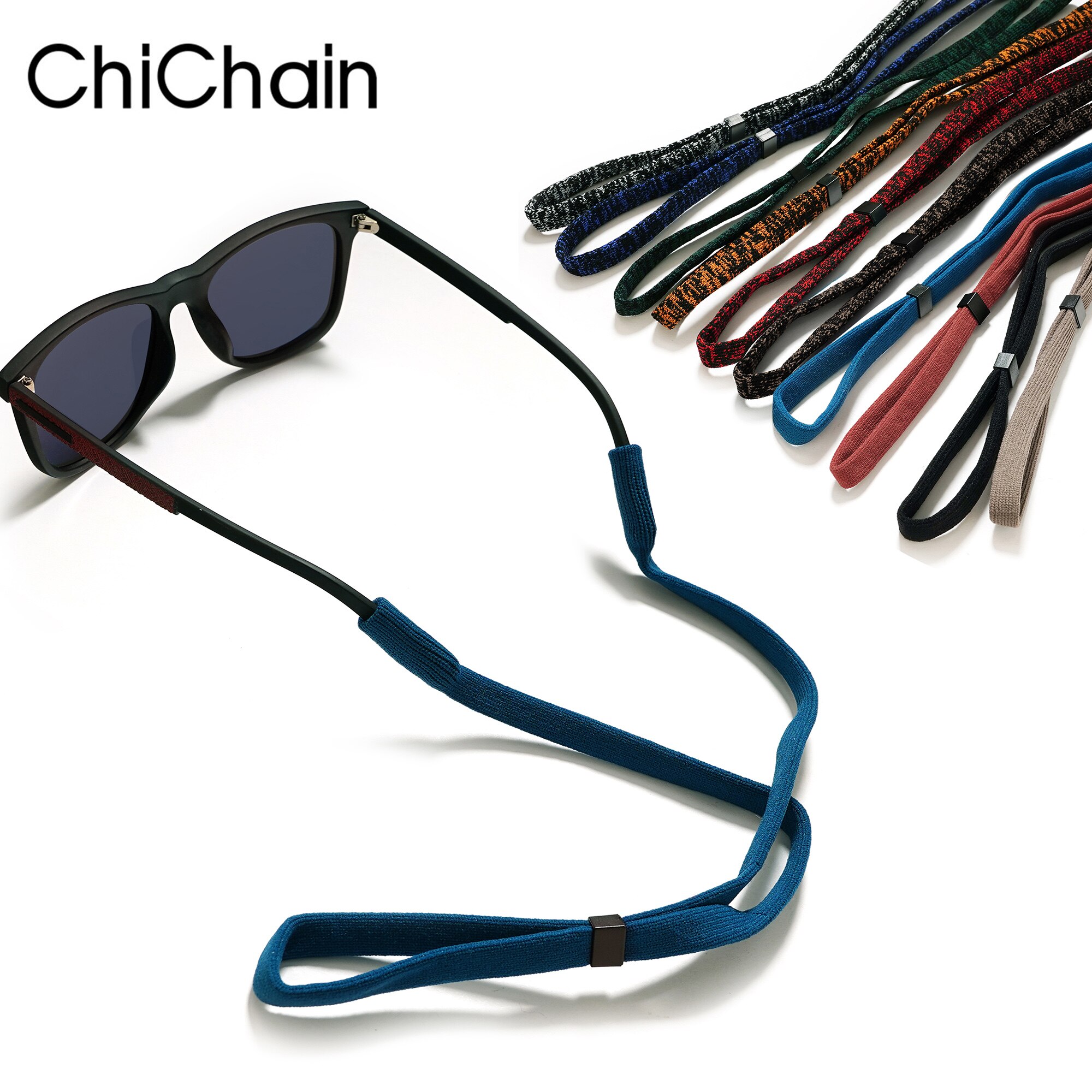 Cuerda antideslizante para gafas de sol Unisex, cordón para gafas deportivas al aire libre, cordón para gafas para hombre y mujer, correa elástica para el cuello de poliéster