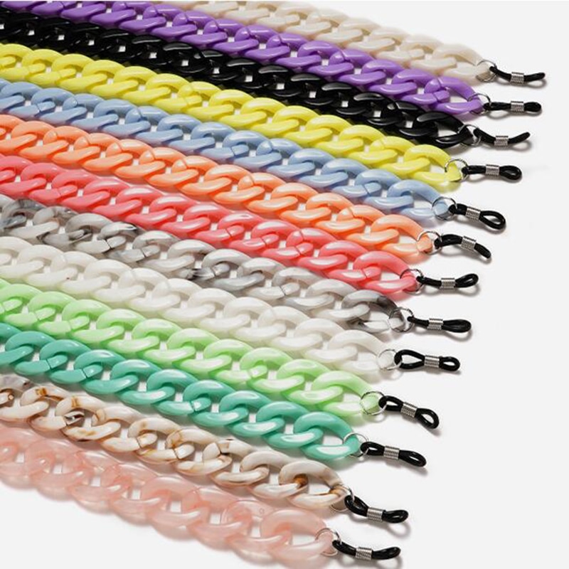 Luipaard Acryl Zonnebril Chain Chic Womens Anti Slip Leesbril Eyewears Cord Holder Neck Strap Lanyard 68 Cm