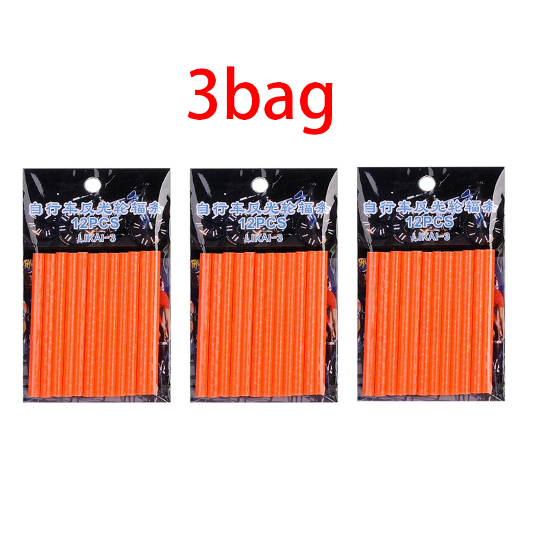 Fahrrad Rad Speichen reflektierende Aufkleber Rohr Streifen Warnleuchte DIY 7,5 cm MTB Fahrrad Reflektor reflektierende Sicherheit Kit: Orange