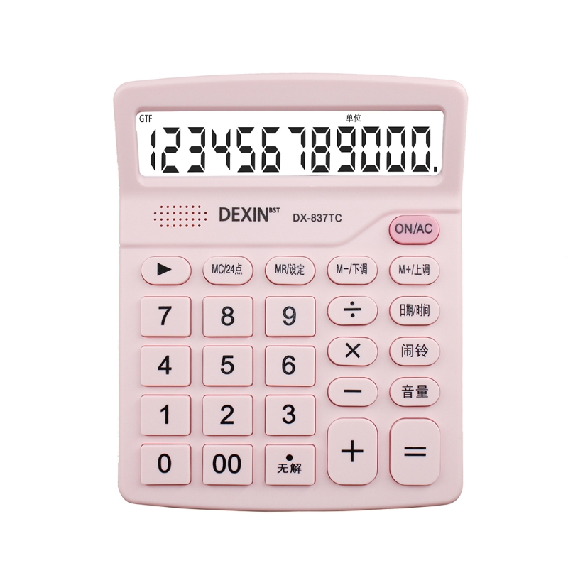 Big Buttons 12-Digit Standard Electronic Calculators Solar Battery Calculator