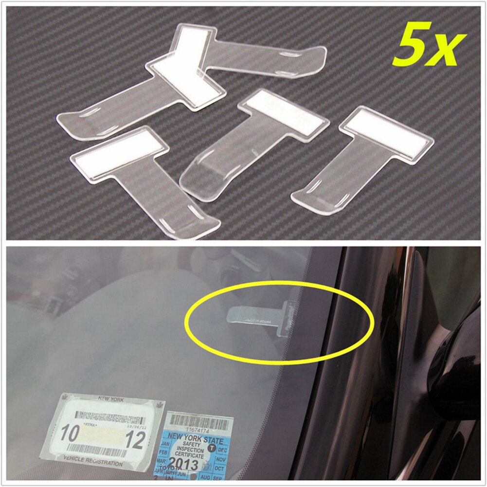 Car Windshield Parking Ticket Permit Holder Clip Invoice Ticket Holder 2/4 Pack Easily Installation Personal Car Accessories