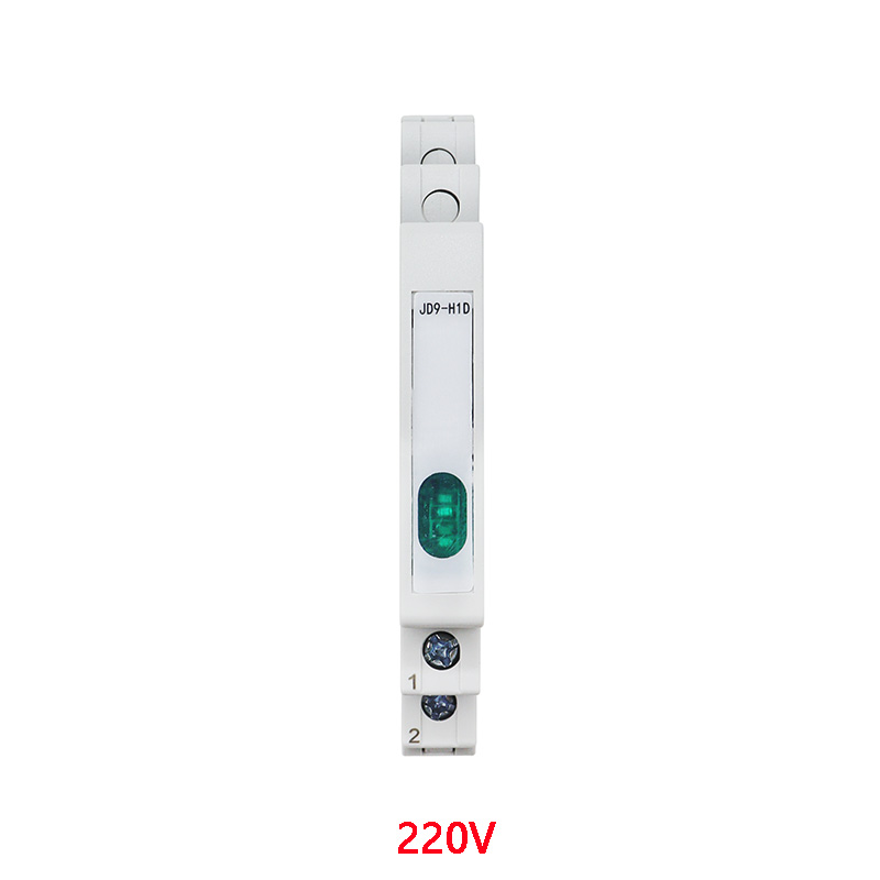 Din Rail Indicator Light 230V AC/DC Modular Din Rail Lamp Indicator Light JD9 50/60Hz Single Light Dual Lamp: green
