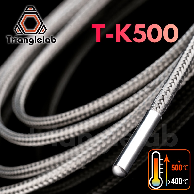 Trianglelab T-K500 Thermocouple sensor 500℃ PEI PEEK high temperature 3D printing for volcano E3D V6 HOTEND Temperature Sensor