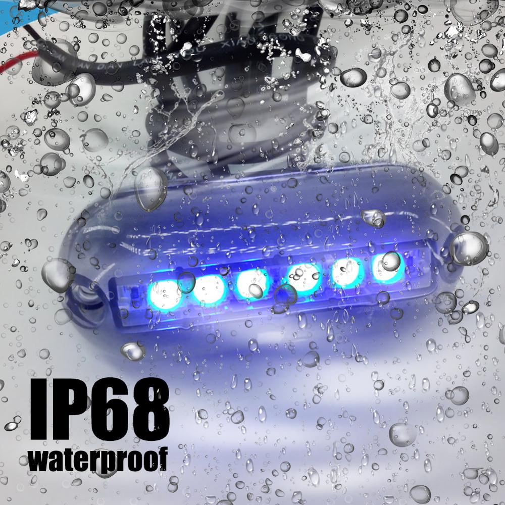 1PC Yacht LED Underwater Lights 180LM 6LED 12V Waterproof Marine Boat Lighting Fishing Lamp Boat Accessories