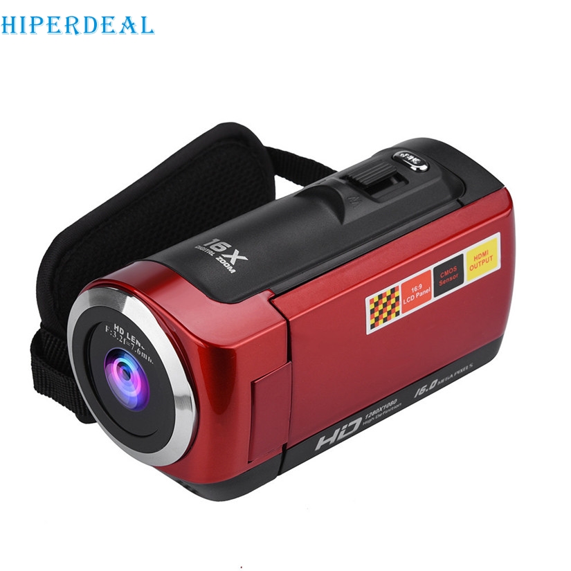 Hiperdeal HD-C7 Video Camera Full Hd 1080P Draagbare Camcorders 16x Zoom 16MP Thuisgebruik Digitale Camera 2.7 "Roterende lcd-scherm #