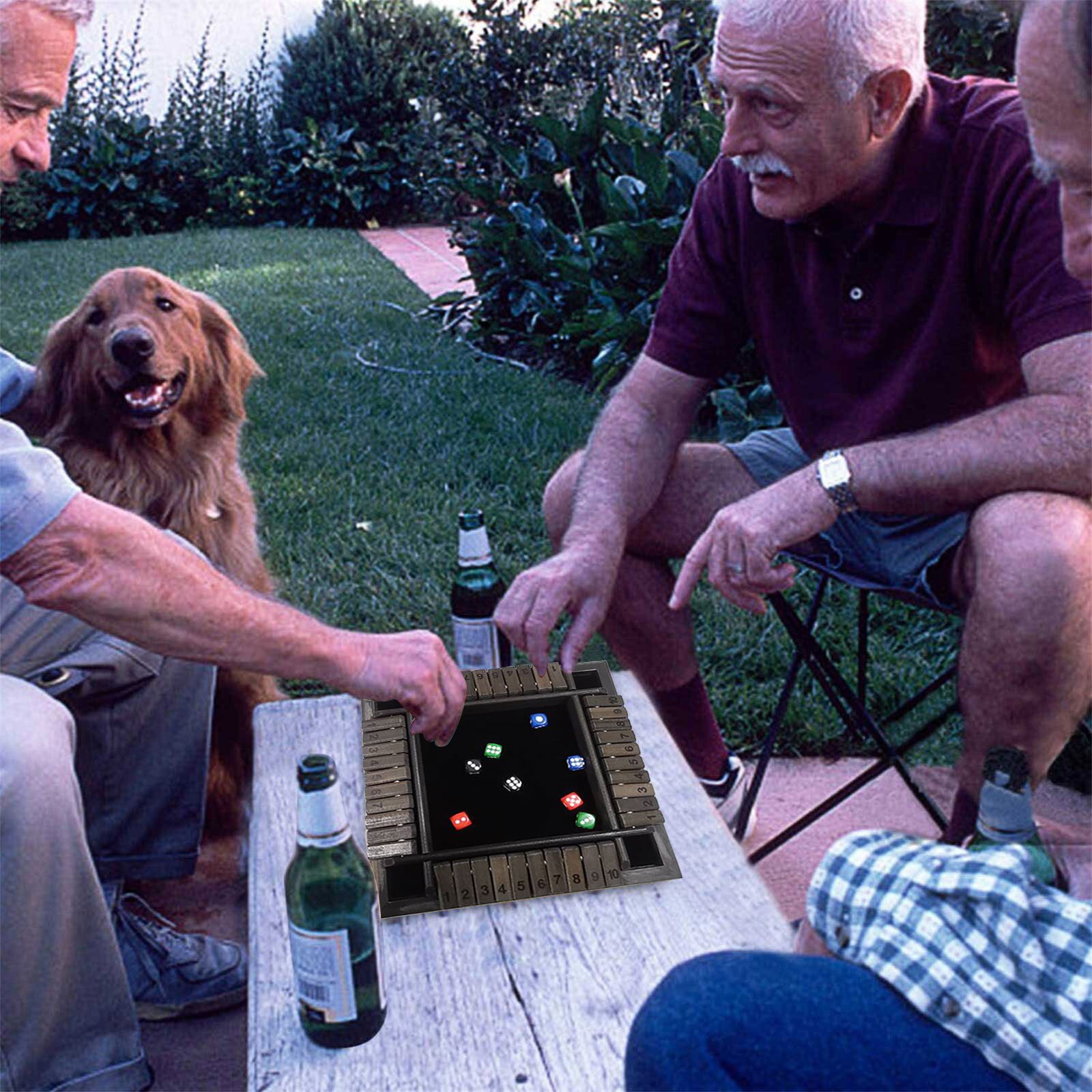 4 # Vierzijdig Flop Game Digitale Spel Speelgoed Kinderen Bordspel Traditionele Retro Pub Bar Board Dobbelstenen game Doos Puzzel Games