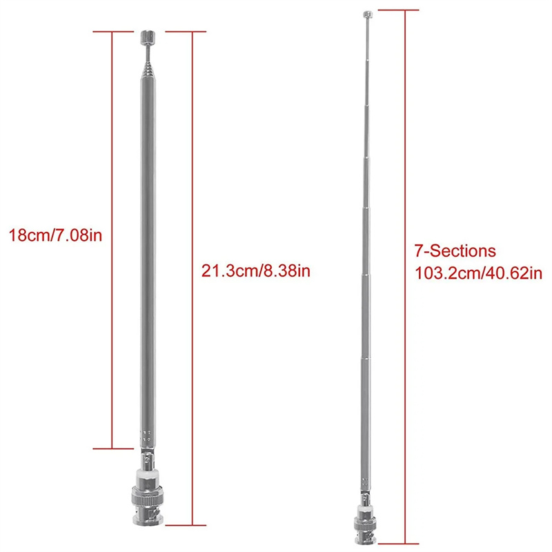 Teleskopantenne FM AM Radio 7-teilige Ersatz-Teleskopantenne Antenne TV-Radio DAB AM/FM Universal-Antennenempfänger: Blue