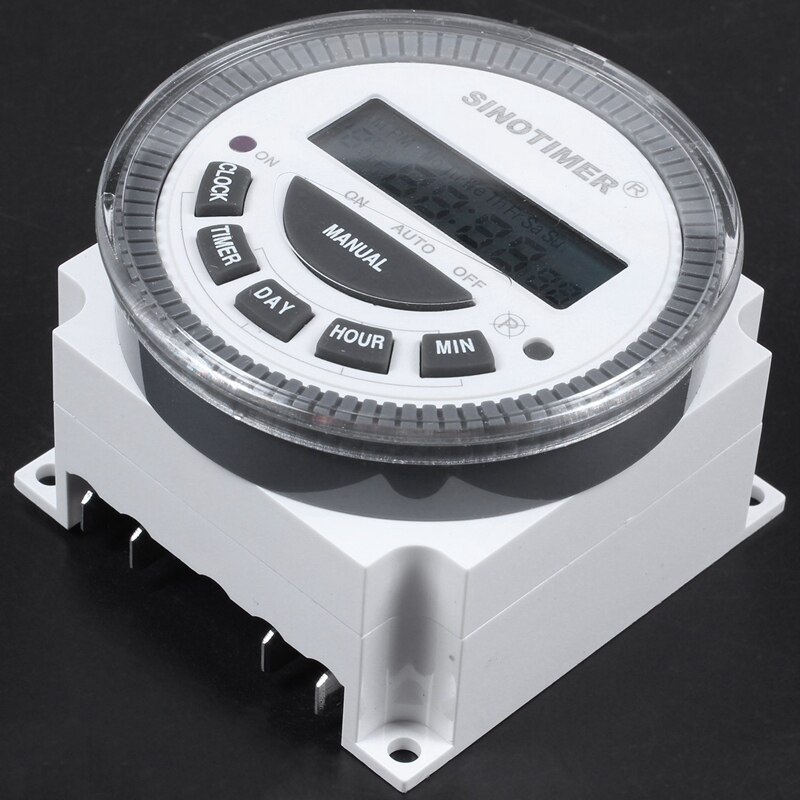 SINOTIMER Tm-619H-2 230Vac 7 Days Weekly Programmable Digital Timer Lighting Switch Output 220V Voltage With Dustproof Cover