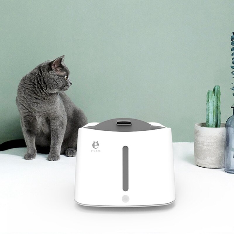 e els pet Infrared Sensor Auto On/Off Automatic Pet Water Fountain 50Oz/1.5L Water Bowl Dog Water Dispenser Drinking Fountain