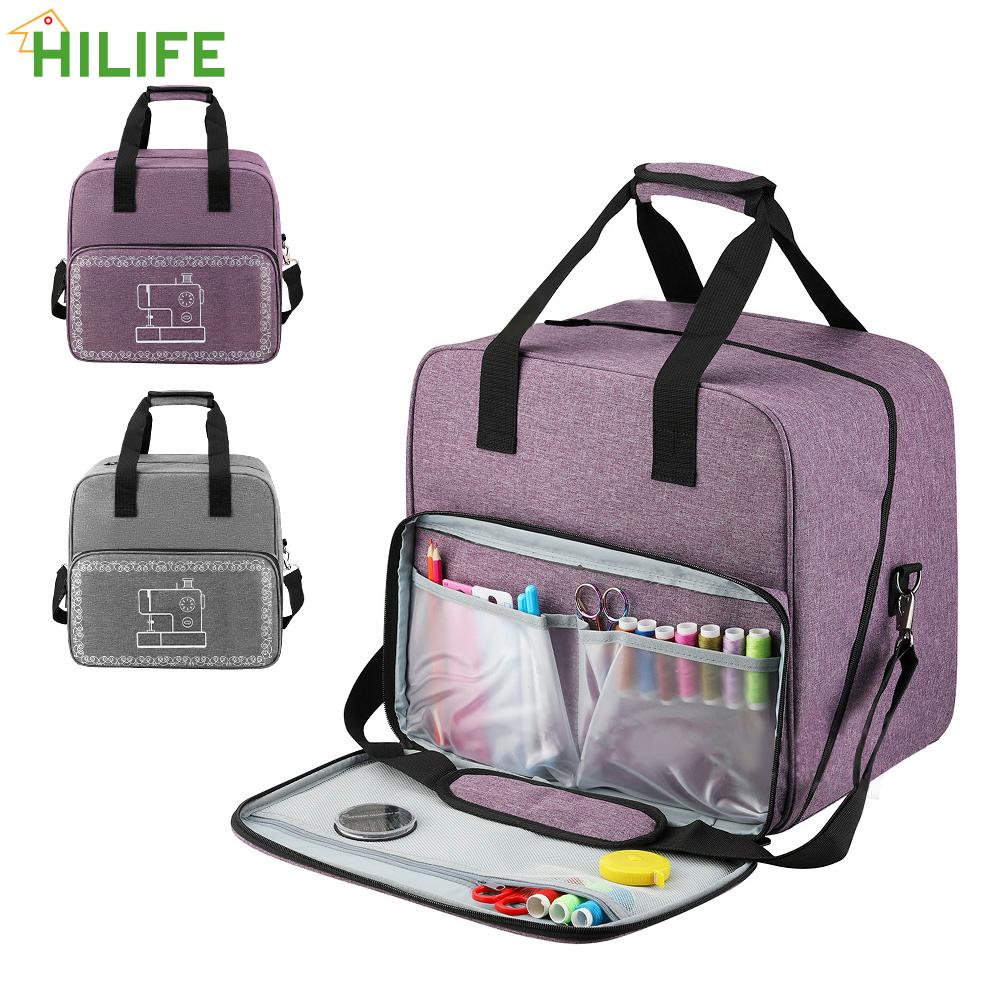 Large Capacity Portable Sewing Machine Bag Travel Home Organizer Bag Thread Yarn Storage Tote Sewing Machine Accessories