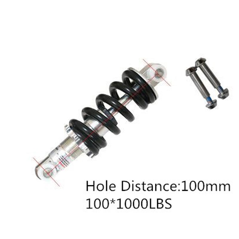 Folding Bike Mountain Bike Rear Shocks 100/125/135/150mm*1000LBS Spring Shock Absorbers BZR002: 100mm