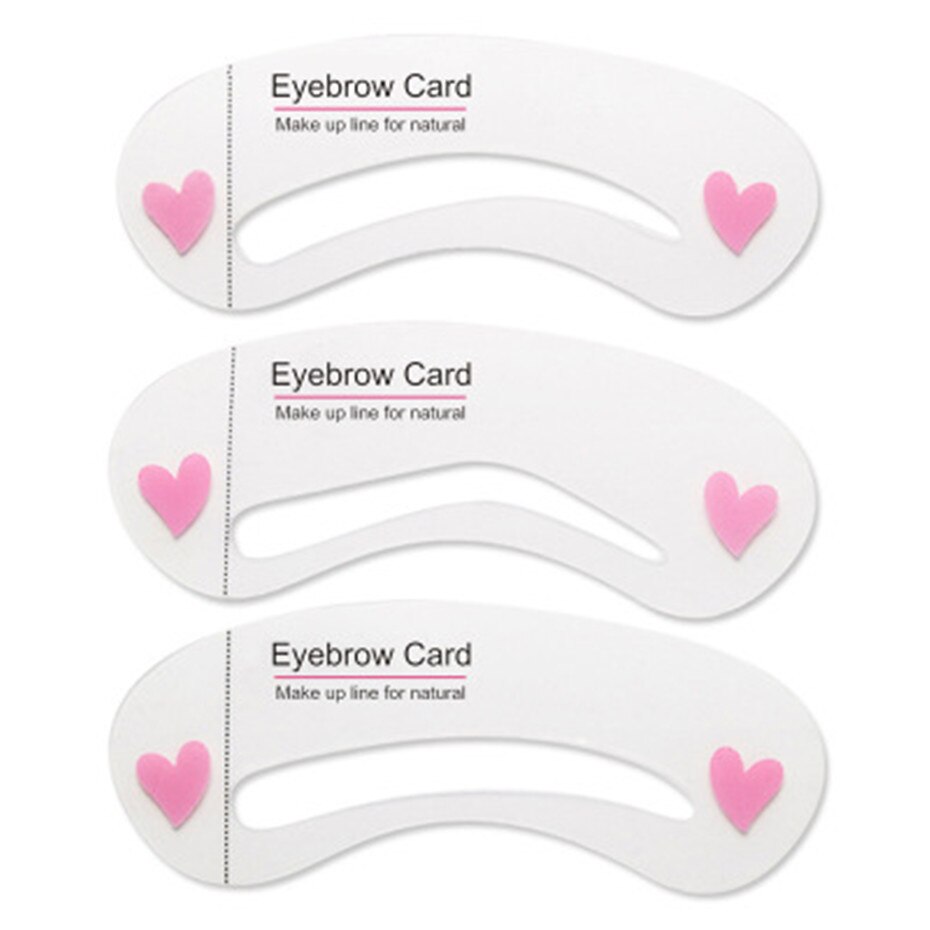 3 -delige set draagbare wenkbrauwtrimmer, haarverwijderaar, damesgezichtsscheermes, wenkbrauwtrimmer, scheermesjes voor make-up, cosmetische set: Wenkbrauwkaart