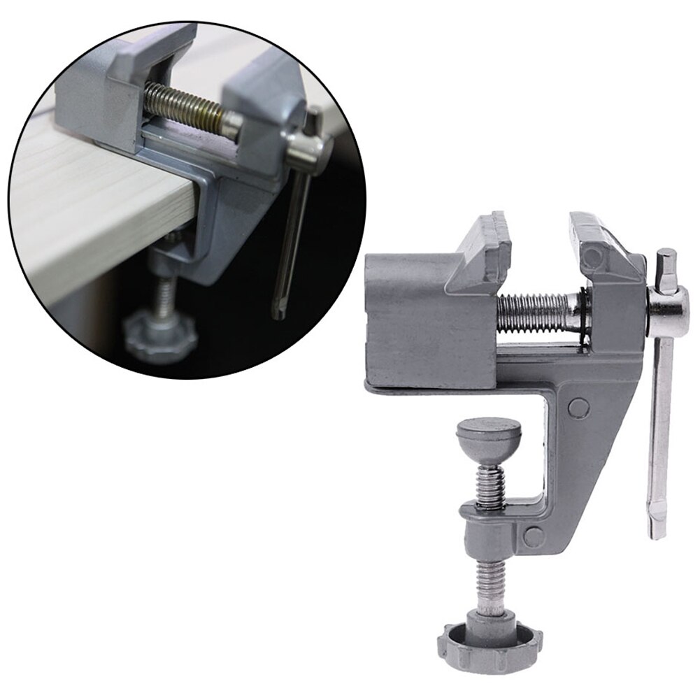 Building Screw Aluminium Alloy Bench Vice Fixed Table Vise Tool Suction Mini Clamp