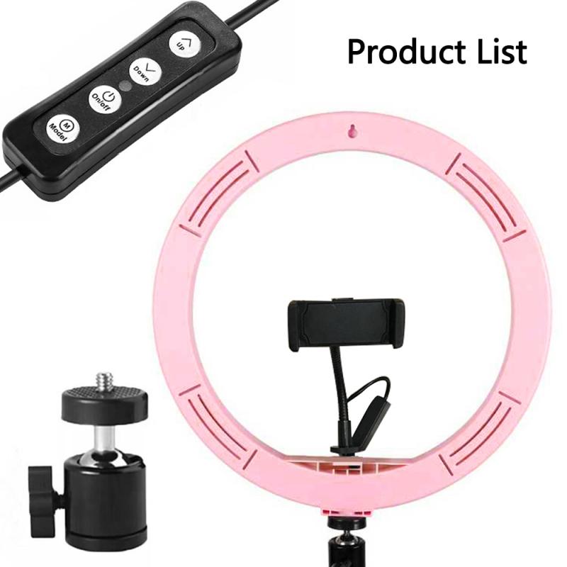 2 tipos de estúdio anel luz anel lâmpada com kit 2700-5500 k led selfie anel luzes iluminação fotográfica regulável para telefone vídeo