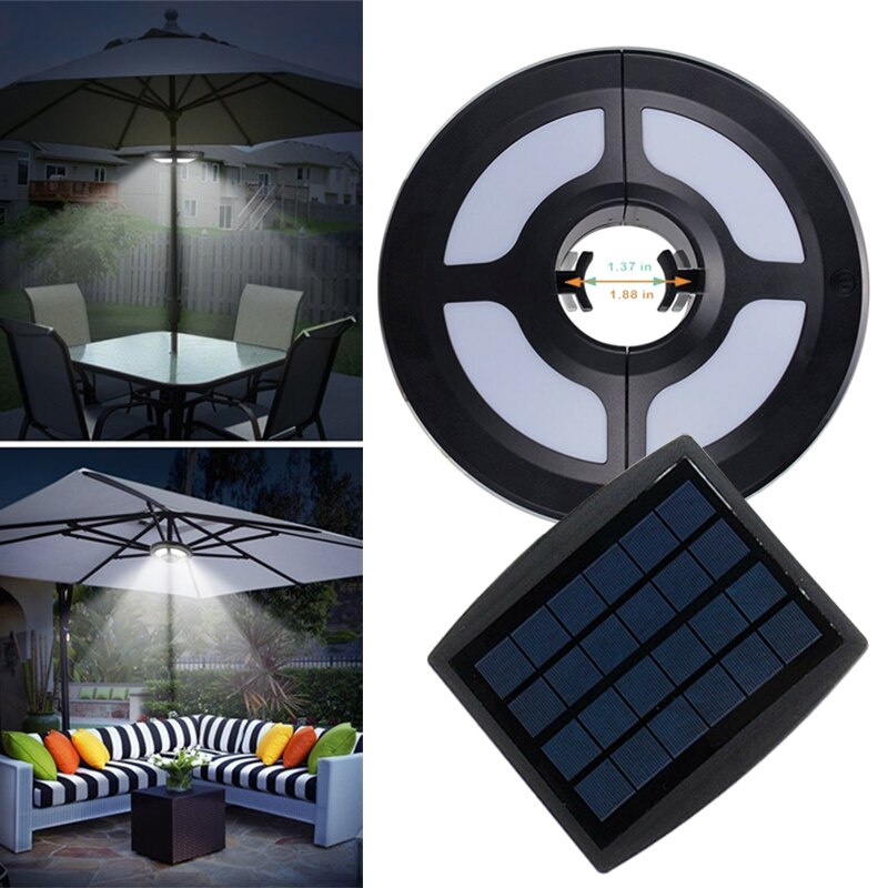 Le parapluie solaire de LED allume la lampe extérieure de parapluie de Patio pour le soutien de de tente de Camping USB chargeant TN99