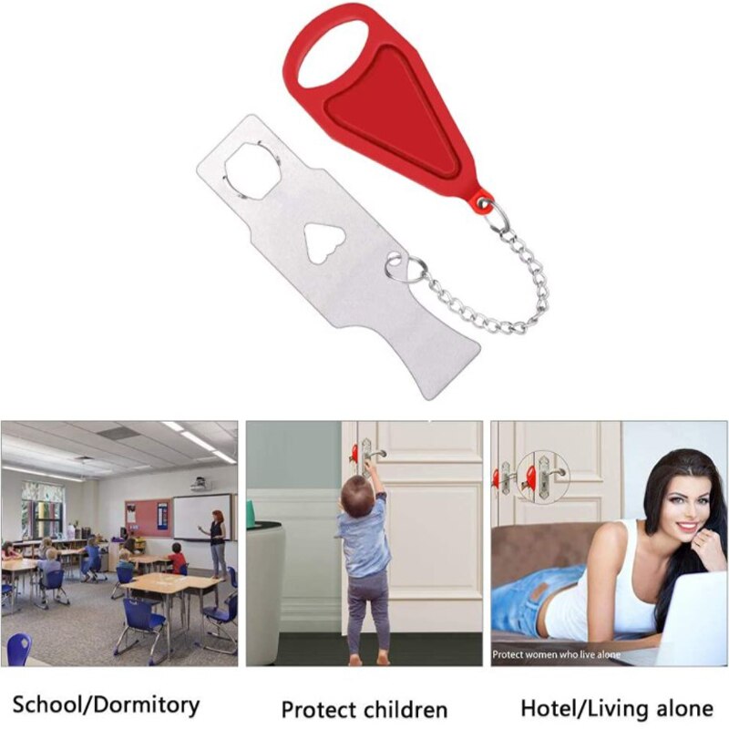 Portable Family Hotel Door Lock Security Privacy Safe Lock Anti-Theft Travel Lock Door Latch For Travel Family Apartment College
