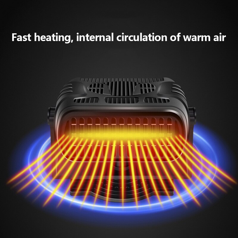 Auto Heizlüfter 12V 4-in-1 – Zum Entfrosten, Heizen, Lüften, 360° Drehbar Für Kalte Tage