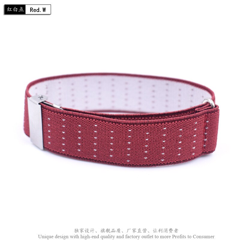 1 par gentleman formel skjorte armbånd ærmer strømpebånd holder business party manchet far & #39 ;s dag mouw kousenbånd 2.5 cm bredde: Rød hvid prik