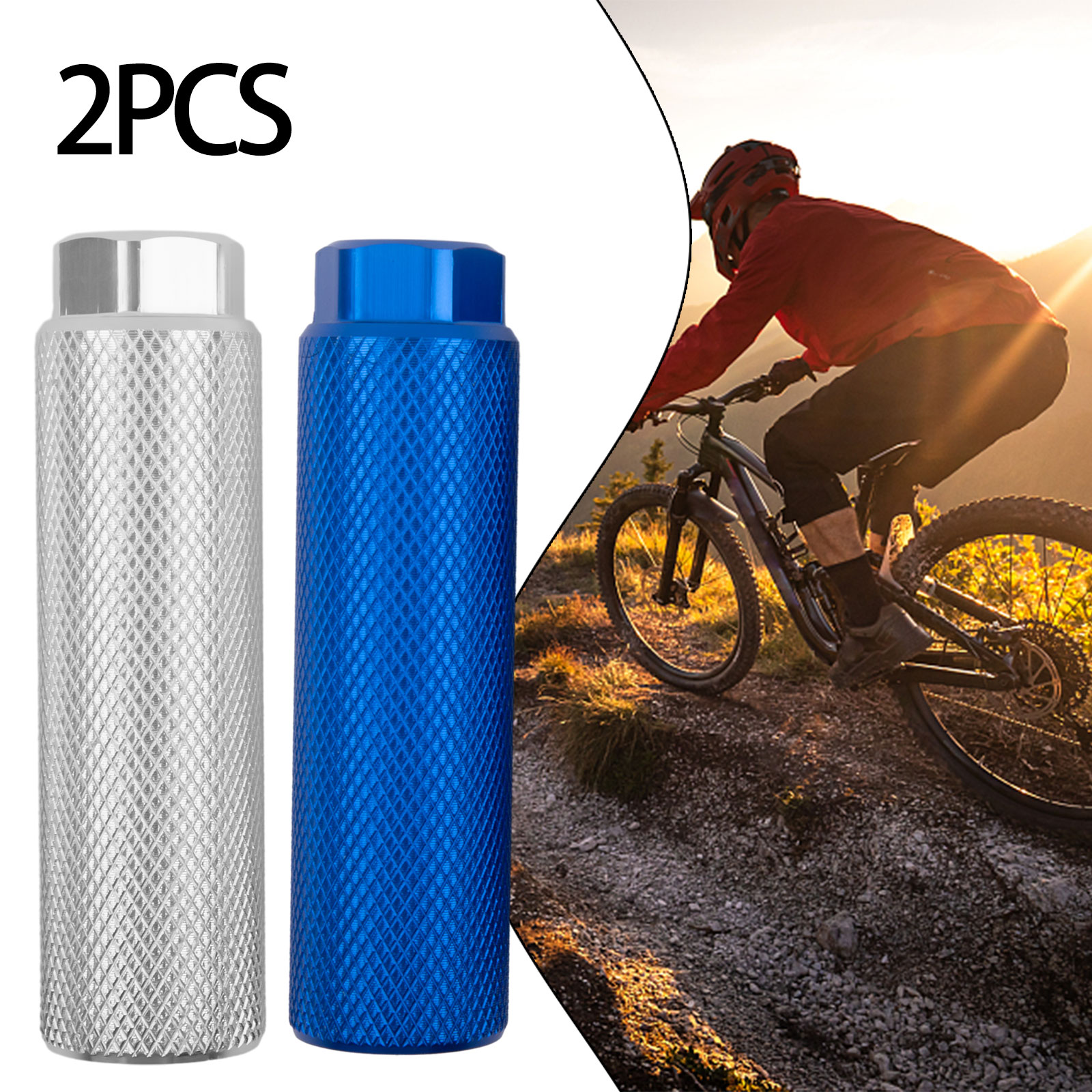 1 pereche de suporturi de bicicletă din aliaj de aluminiu, antiderapante, pentru axe de 3.9 inch, suporturi de picioare antiderapante pentru biciclete mtb