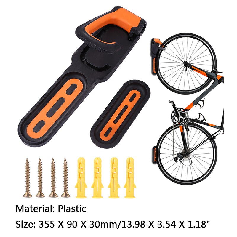 Bike Wall Hook Holder Practical MTB Mountain Bicycle Wall Mounted Storage Rack Bracket Showing Stand Hanger Cycling Supplies: Type A Orange