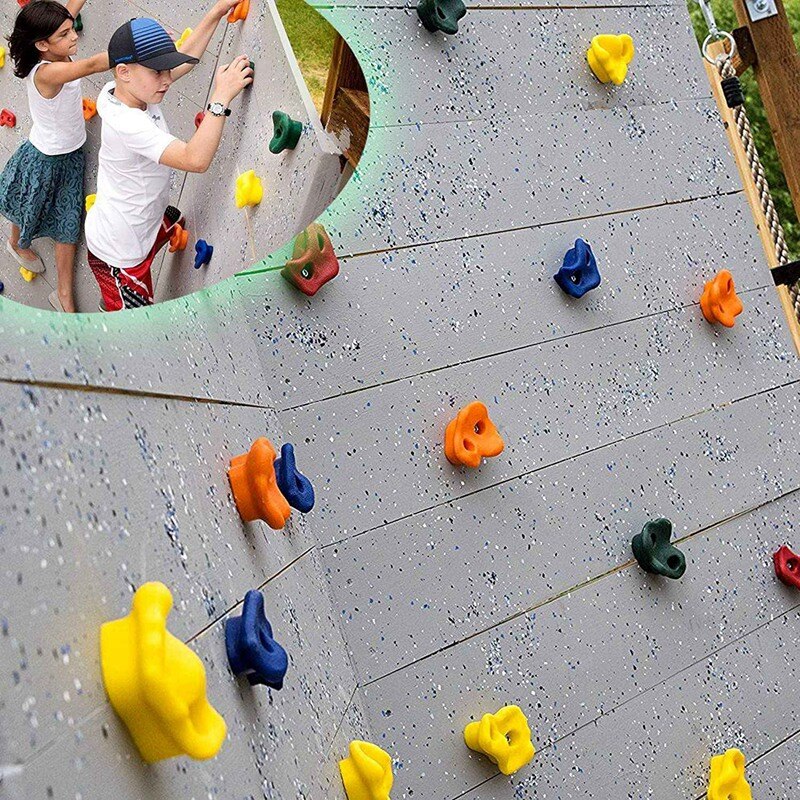 5 stk flerfarvede børn og voksne klatring holder klatring klipsæt til udendørs indendørs hjemmeplads diy klatrevæg