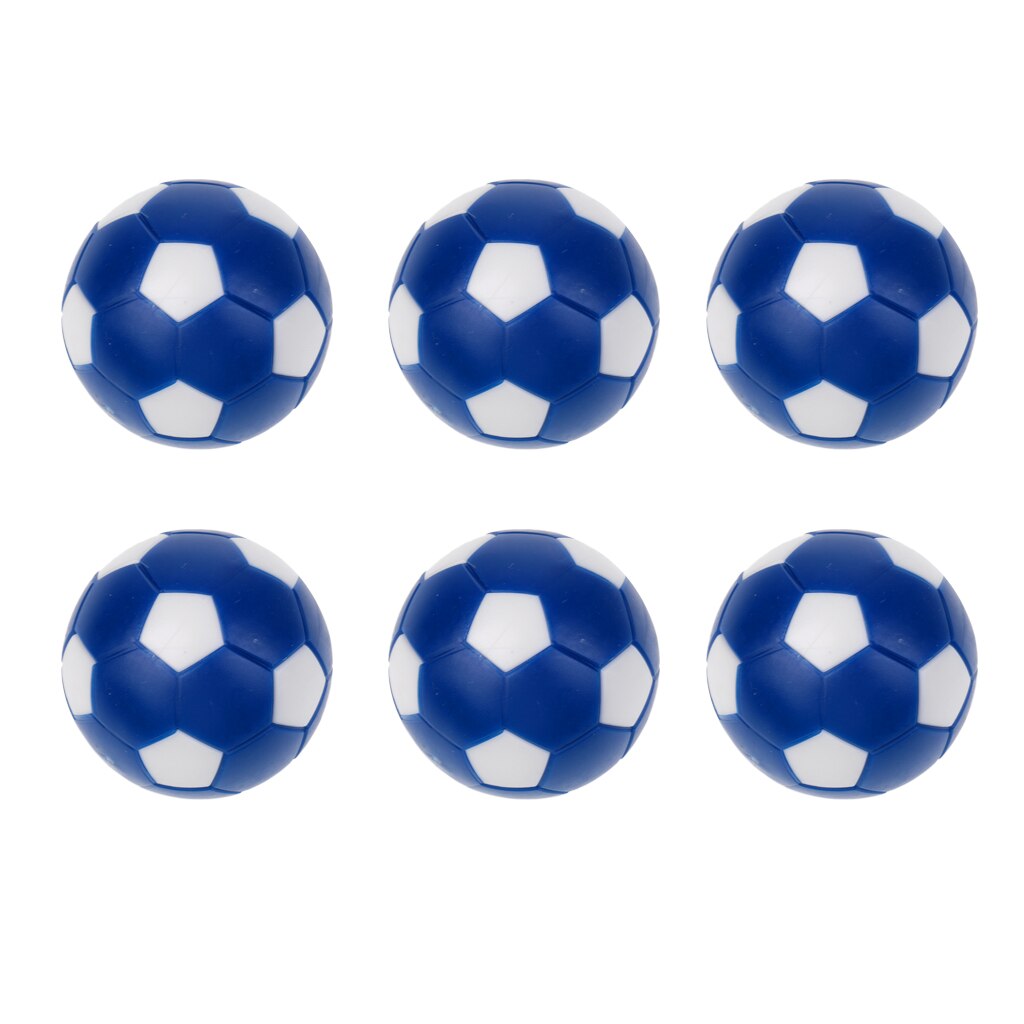 6 pacotes de bolas de futebol de 36mm, bola de futebol para substituição, azul e branca