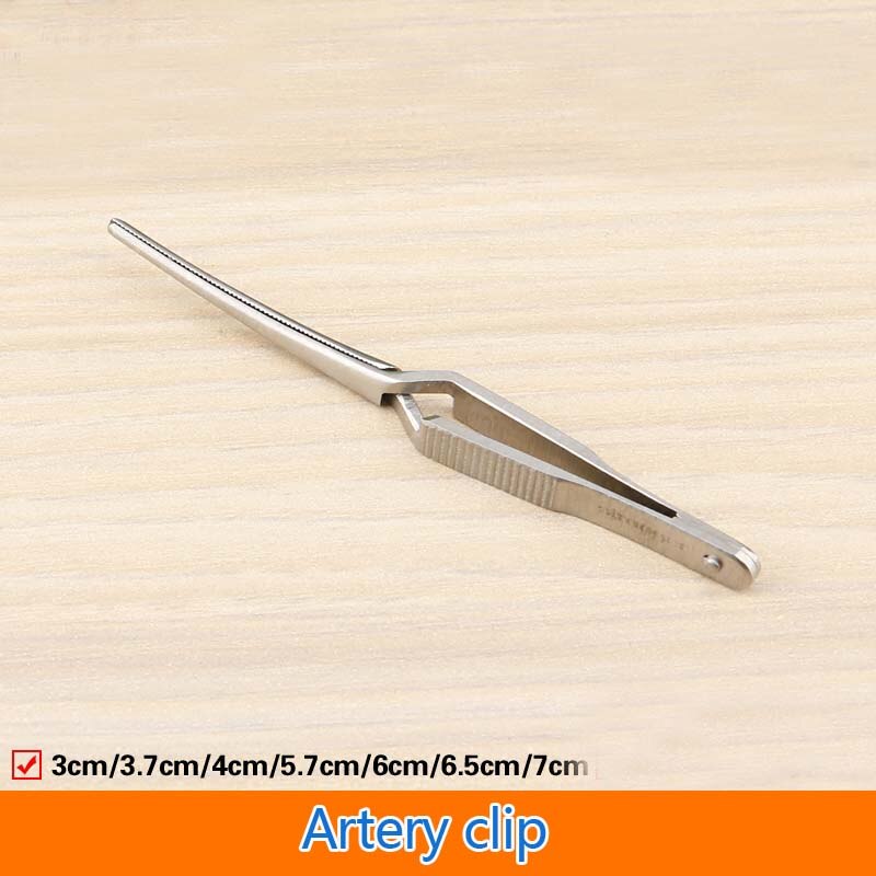 Arterial venous clamping stainless steel micro-device clip-down device temporary blocking clip hemostasis artery hemostat