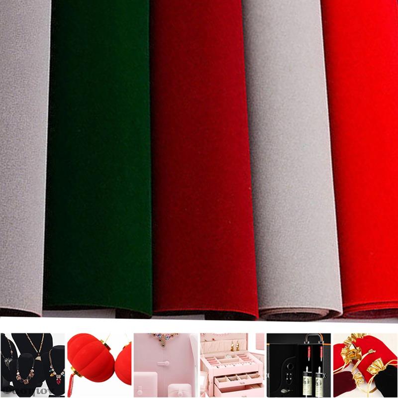 Sticky Back Self Adhesive Sheet Felt Velvet Velour Fabric Craft Sticker Liner Jewelry Drawer Decor