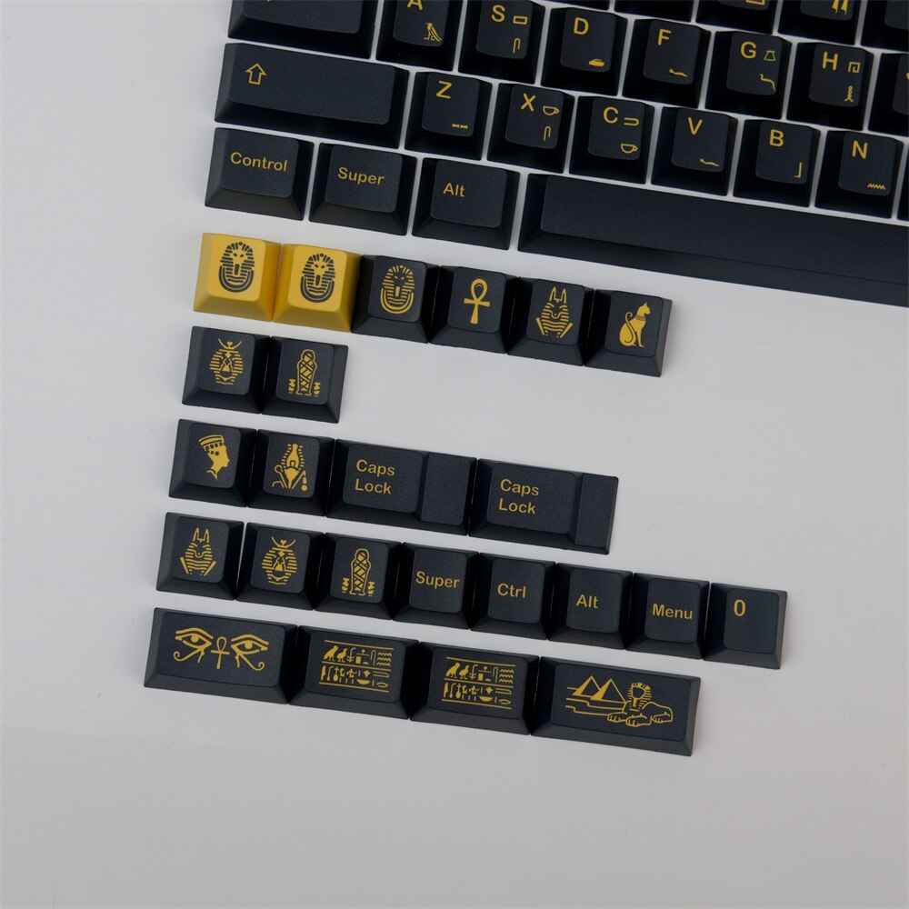 GMK Pharaoh Keycap Cherry Profile PBT 128 Keys DYE-Subbed 1.75U 2U Shift For Mechanical Keyboard
