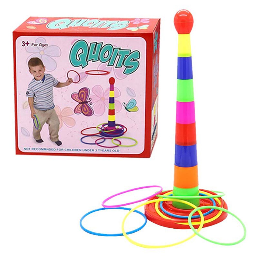 Kinderen Outdoor Grappig Speelgoed Interactieve Beentje Gooien Spel Rainbow Sport Cirkel Beentje Gestapelde Lagen Ouder-kind Spel