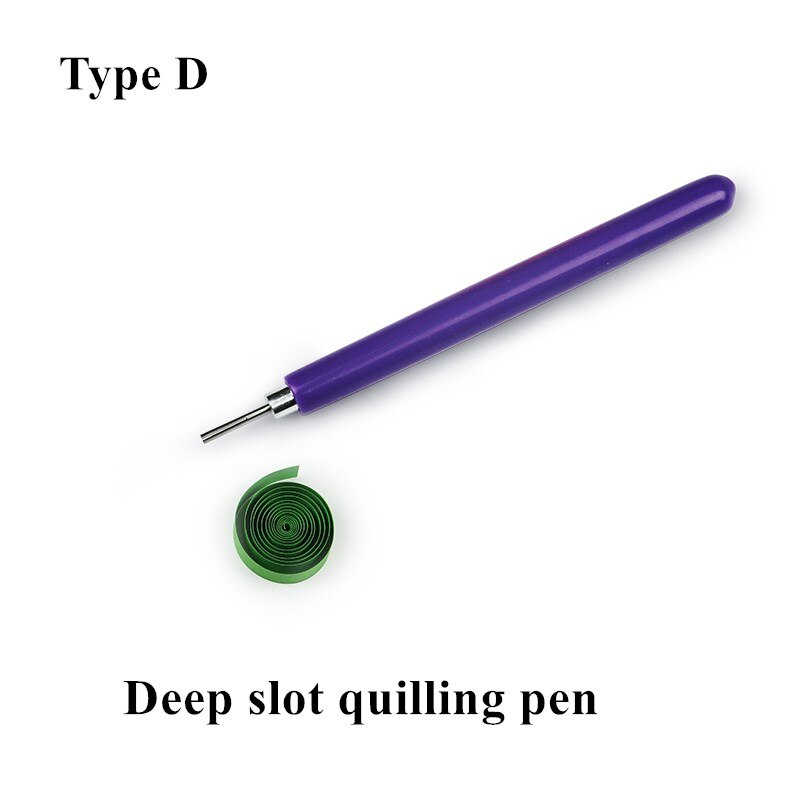 Quilling Tools Slotted Kit Rolling Curling Quilling Needle Pen for Art Craft DIY Paper Cardmaking Project Slotte Quilling Kit: Type D