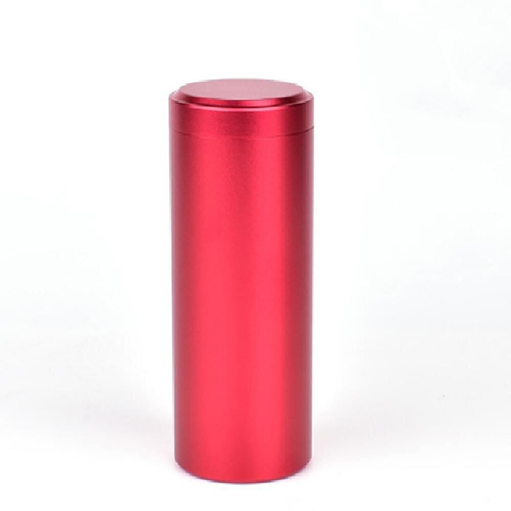 70ML/120MLAirtight Tea Canister Travel Loose Tea Caddy Metal Storage Bottle Kitchen Spice Coffee Powder Container Can: 120ml Red
