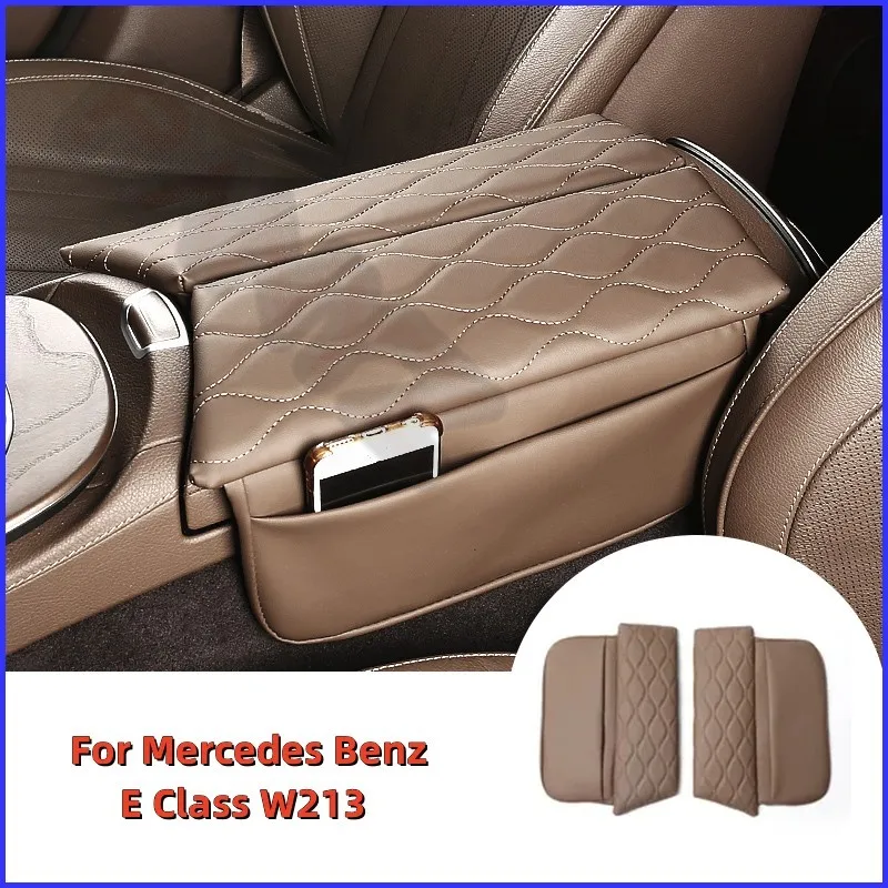 Juste d'accoudoir de console centrale pour Mercedes Benz Classe E, coussin en cuir anti-rayures, -2022, W213, CLS, -2022