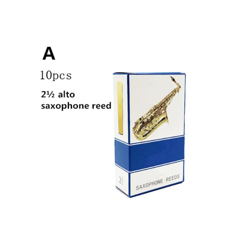 10pcs/set Alto/Soprano/Tenor Saxophone Reeds Strength 2.5 Bb Clarinet Reed G99D: A