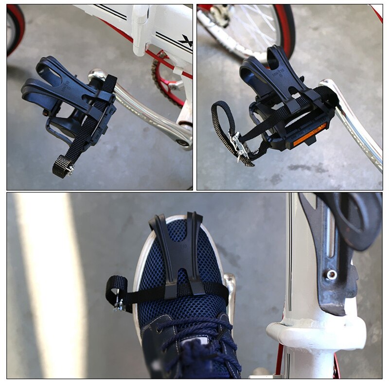 Pedały rowerowe z klipsami i paskami na kolarstwo na świeżym powietrzu i wewnątrz stacjonarne wrzeciono rowerowe rowerowe uniwersalne pedały