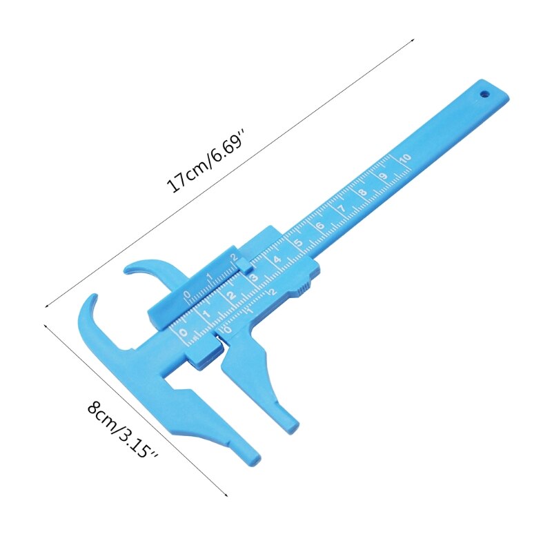 Eyebrow Measuring Ruler Brow Mapping Ruler Tool Mini Vernier Caliper Double Scale Plastic Ruler Sliding Gauge Ruler