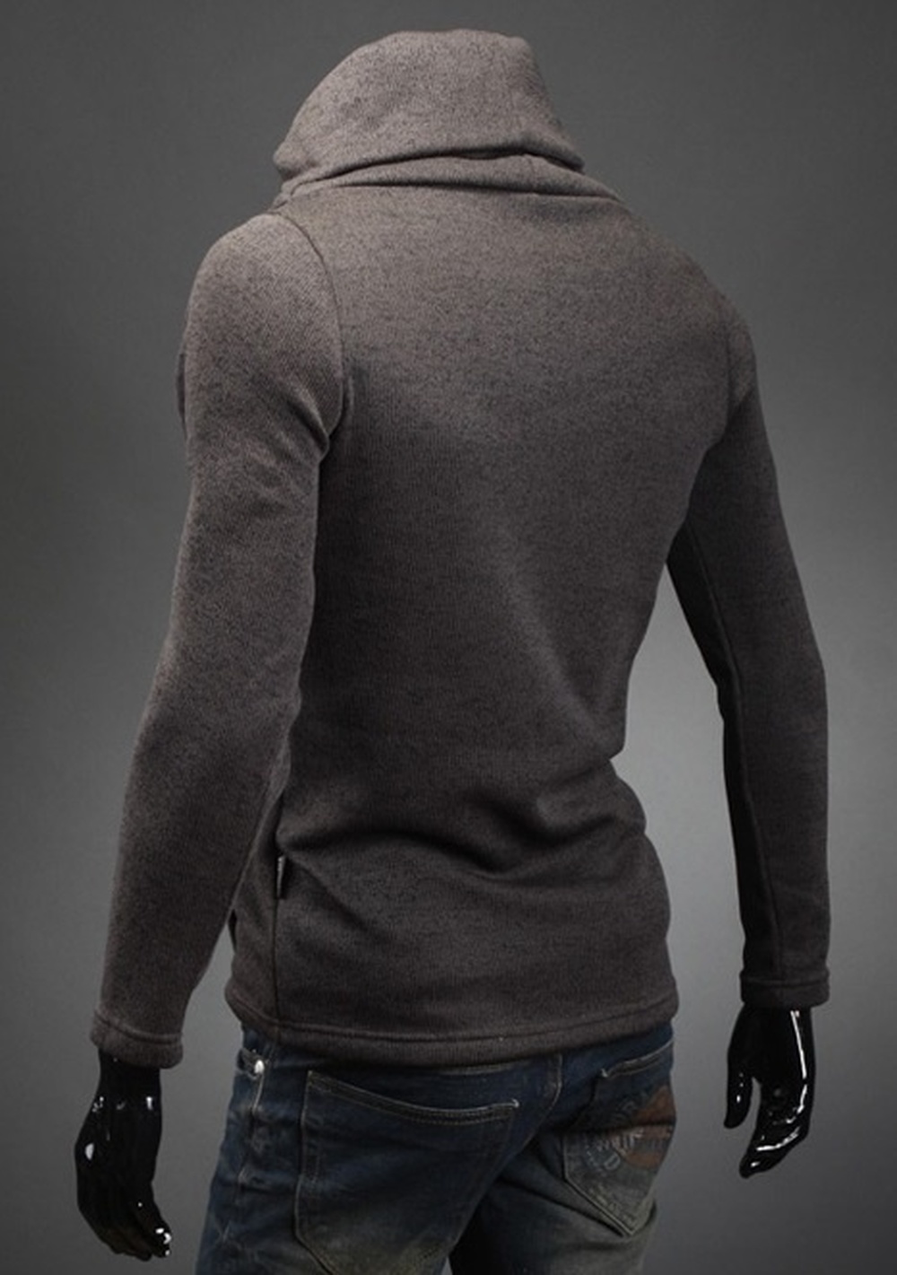 Zogaa Brand Heren Truien Effen Kleur Dunne Wollen Trui Coltrui Plus Size Trui Mannen Mode Thermische Lange mouw