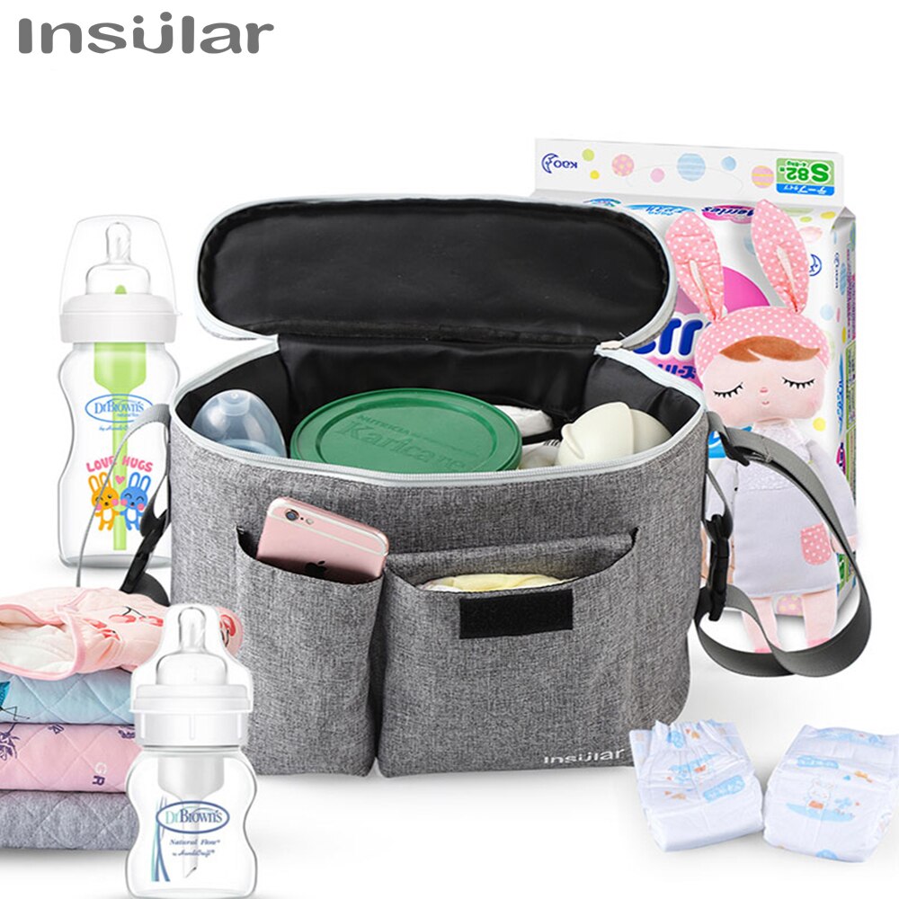 Kinderwagen Zak Wandelwagen Accessoires Organizer Wandelwagen Bekerhouder Cover Baby Buggy Winter Pouch Fles Opbergtas