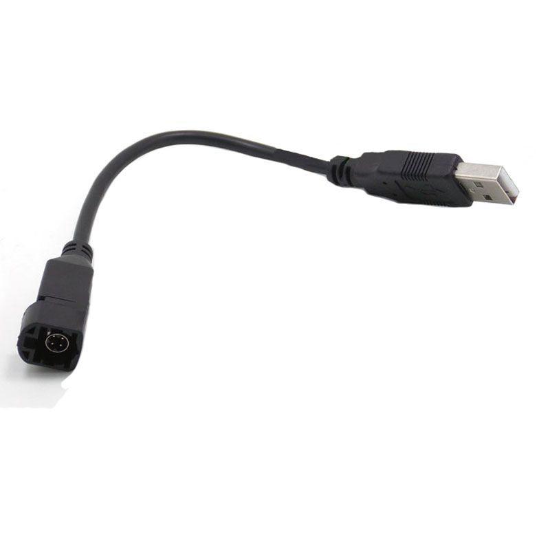 Biurlink rcd 510 rns 315 bak utvide 4 pin sokkel usb kabel usb inngang adapter til volkswagen skoda octavia: Liten 4- pinner kabel