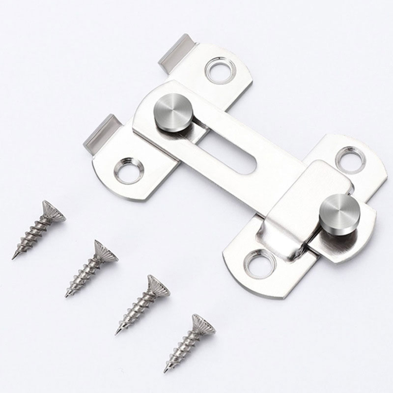 Door Lock Guard Latch Bolt 90°/180° Stainless Steel Toggle Latch Sliding Barn Door Lock Wine Cabinet Closet Right Angle Lock