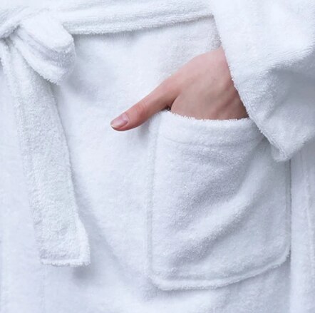 Mannen En Vrouwen Katoen Badjas Unisex, 100% Katoen, Witte Kleur