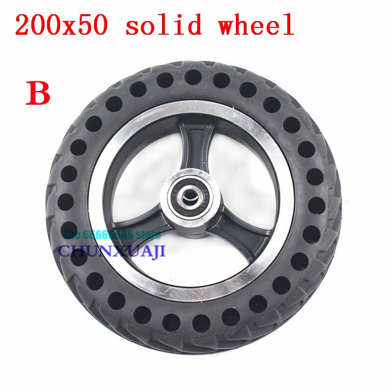 200x50 solid wheel for Electric Scooter 8'' Tyre With Wheel Hub 8 inch Scooter Tyre Aluminium Alloy Wheel Electric Vehicle: solid wheel B