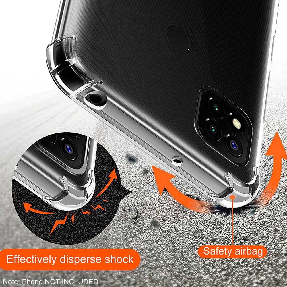 TPU Schutzhülle Kompatibel mit Xiaomi Redmi 9C Gerundete Kanten Rückseite Case Hülle Tasche Antishock Bumper