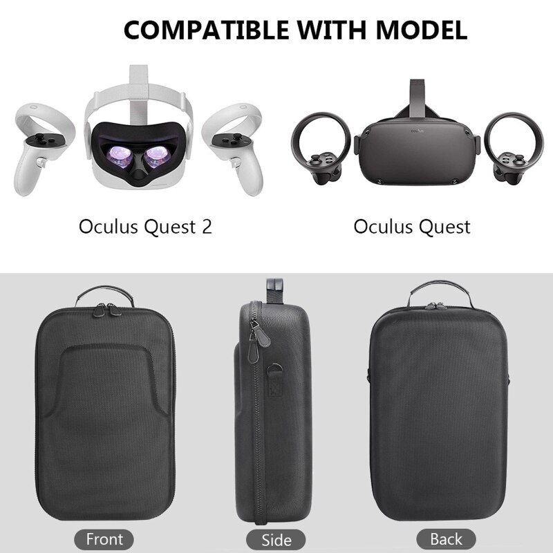 Hard EVA Pouch Handbag Protective Cover Storage Bag Box Carrying Case Shoulder Bag for -Oculus Quest 2 VR Glass and Accessories