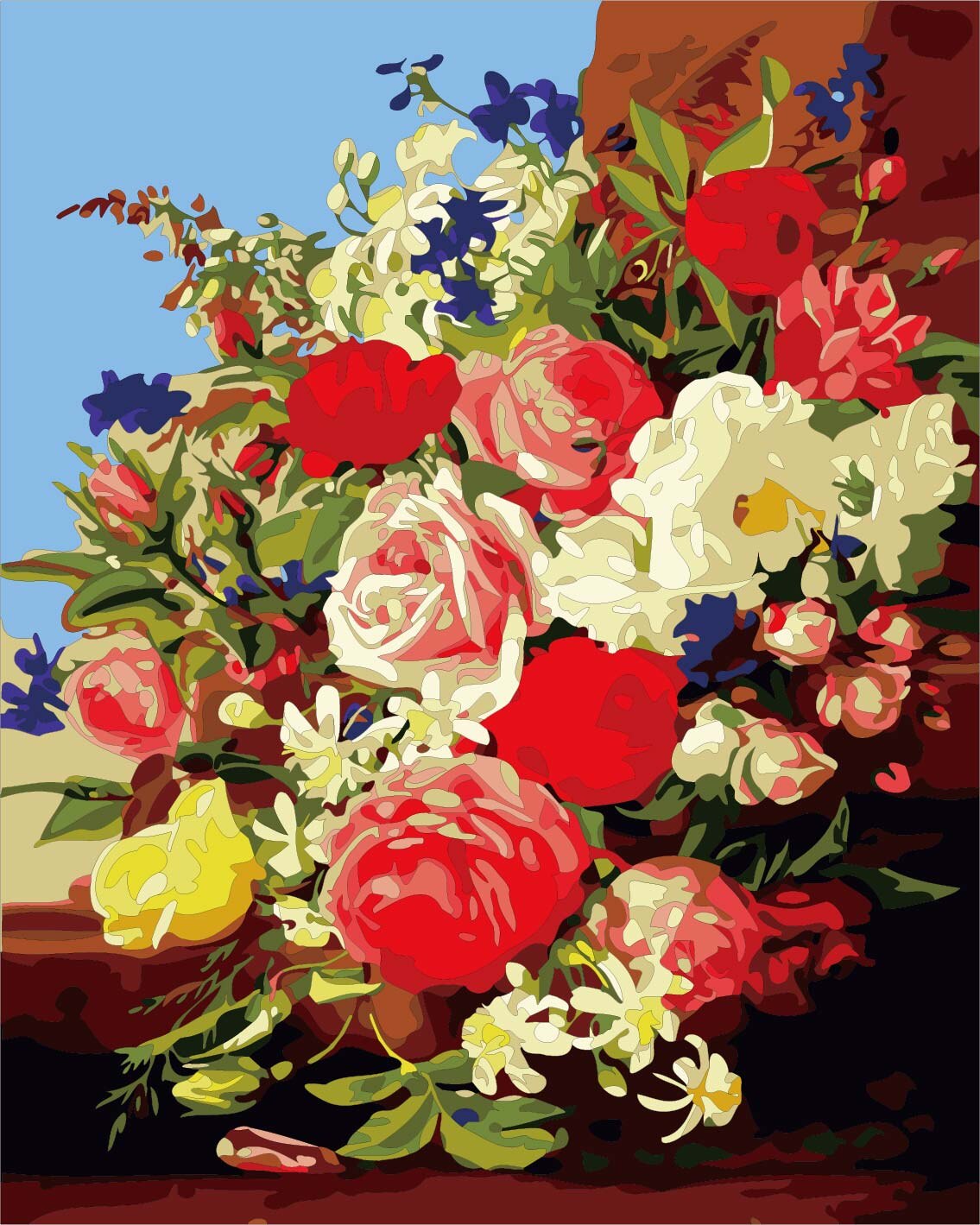 HUACAN Painting By Numbers Flower Hand Painted Art Dawing On Canvas Picture Set DIY Home Decoration: SZHC1-3445