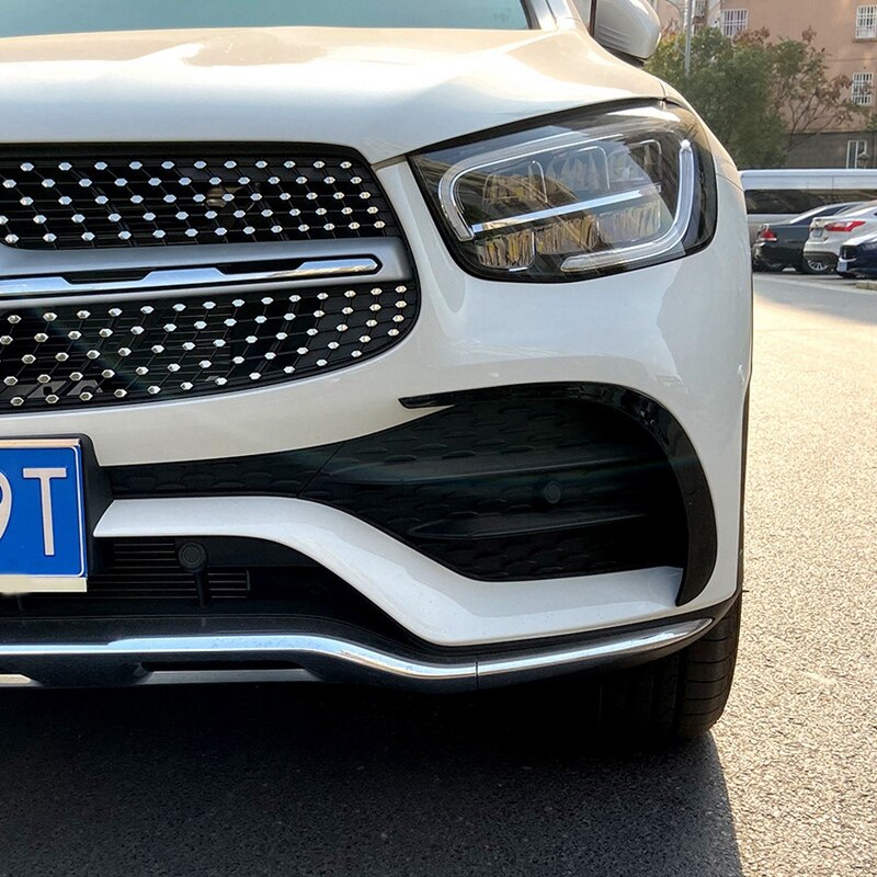 Car Front Bumper Splitter Spoiler Side Decorative Covers Trim Strips for Mercedes Benz GLC Class GLC260 GLC300 for AMG